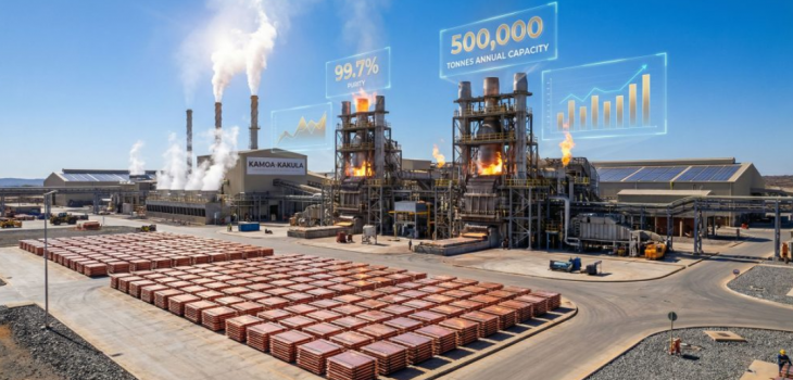  RDC : la fonderie Kamoa-Kakula, plus grande d’Afrique, réussit son premier trimestre de production